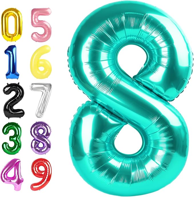 Happy Birthday Balloon 40 Inch Blue-Green 7 Balloon by Argthjy