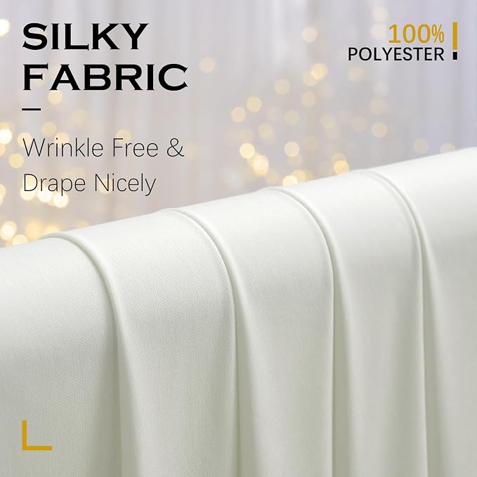 20ft×12ft Ivory Backdrop Curtain - Image 6