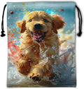 Giwawa Golden Retriever Gymnastics Grip Bag Dog Pet Drawstring Grip Bag by Giwawa