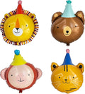 Animal Head Foil Balloon Kit, Lion Bear Monkey Cat foil balloon, Birthday Party by GELOUBO