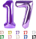 17 Balloon Numbers 40Inch for 17th Year Old Birthday Decorations, Inflation by Mluchee