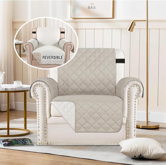 H.VERSAILTEX Chair Slipcover Reversible Chair Cover Water Resistant Washable - Image 3