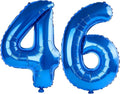 40 Inch Number 46 Balloons for 46th Birthday Party Decorations, 0-100 Dark Blue by FOBELEC