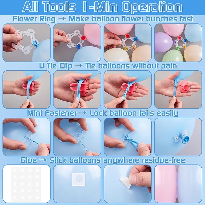 261 Pcs Balloon Arch Clips Set - Image 4