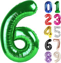 6 Balloon - Green Birthday Number Balloons, 40 Inch Decorations Men Women | by ALPHADELTAPI