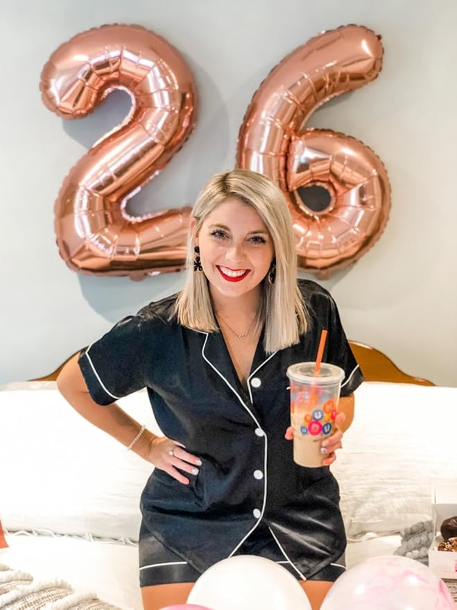 Number 13 Balloons 40 Inch for 13 31 Birthday Party Decorations, Rose Gold | - Image 4