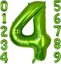 40 Inch Green Number Balloon 4, Large Number Foil Balloons Mylar by PatiCool