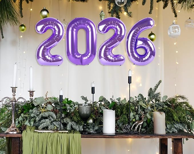 2026 Number Black Balloons 40Inch Balloon - Image 3