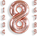 AULE 40 Inch Rose Gold 8 Balloon Number Foil 0-9 Birthday Big Numbers | by AULE