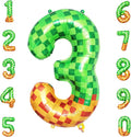 40 Inch Pixelated Number 3 Foil Balloon by TNCDJKPA