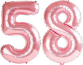 40 Inch Number 58 Balloons for 58th Birthday Party Decorations, 0-100 Jewelry by FOBELEC