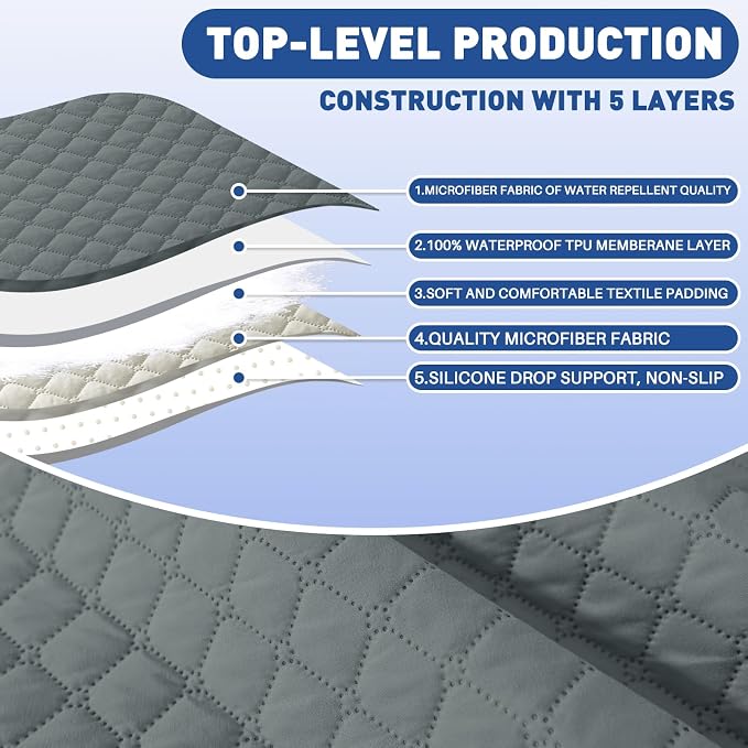 XINEAGE Quilted Chair Sofa Cover Waterproof Chair Covers - Image 5