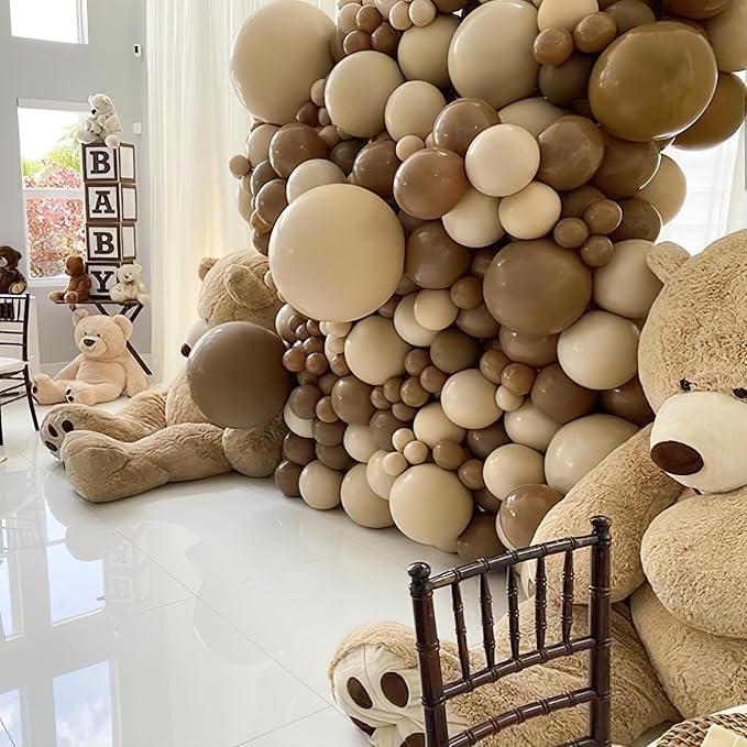 PartyWoo Brown Balloons 100pcs Boho Neutral Coffee Tan Fall Color | 12 Inch - Image 6