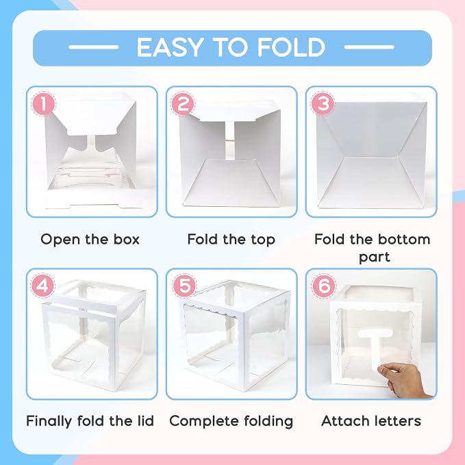 Two Birthday Decorations For Boy Girl, Baby Clear Blocks Party Decor - Image 3