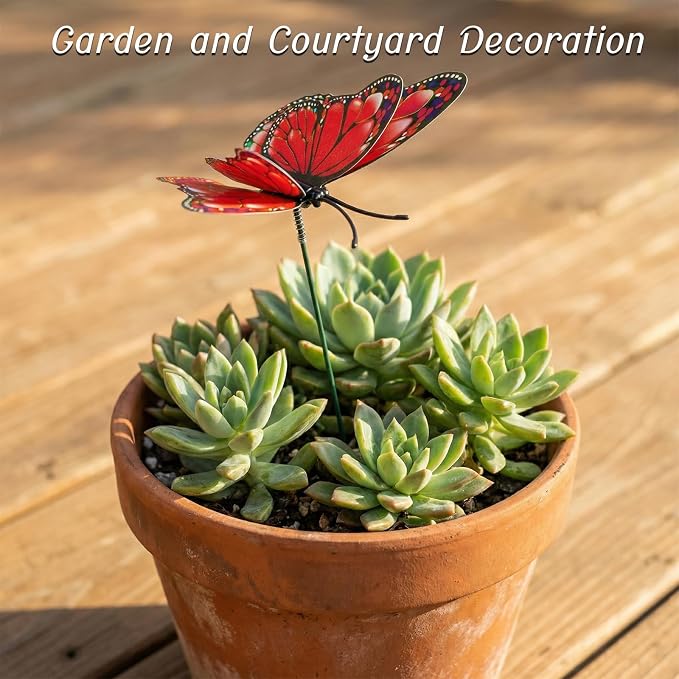 30PCS Red Butterfly Decor Artificial Butterflies - Image 4