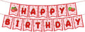 Strawberry Happy Birthday Banner Strawberry Birthday Party Decorations Baby by GLASNES