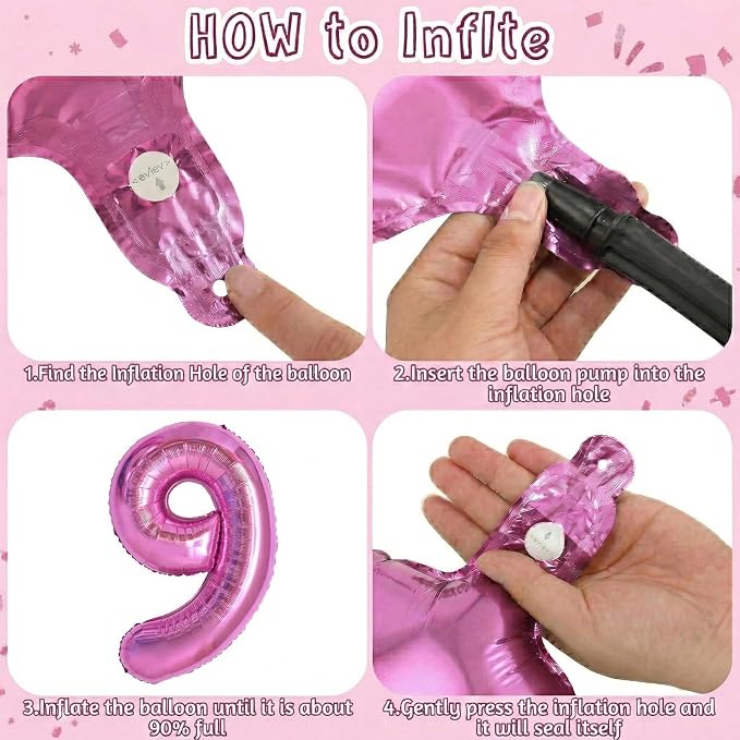 Pink Number 19 Balloon 40 Inch, Sleek Foil Numeral - Image 5