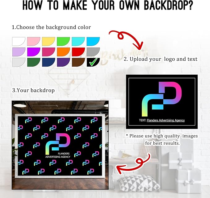 Custom Backdrop 7x5 Ft, Personalized Step and Repeat Backdrop - Image 2