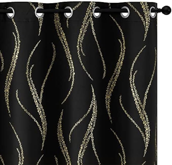 Yakamok Black Blackout Curtains by Yakamok
