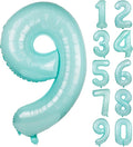Macaron Blue Number 9 Balloon 40in Large Helium Foil Polyester Film Balloon | by Exquisitehighqualitypartydecorationstomeetyoureveryneed%EF%BC%81