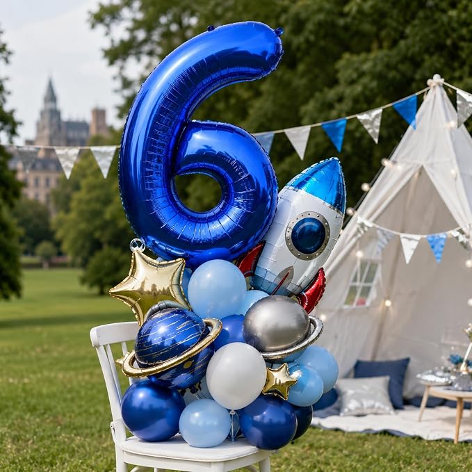40 Inch 4 Balloons, Large Navy Blue Number 4 Balloon - Image 5