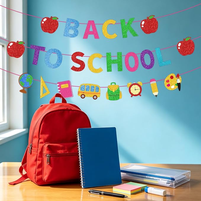 Back to School Banner Happy First Day of School Decorations Back to School - Image 5