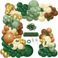 142pcs Jungle Safari Sage Brown Balloon Arch Kit by iloveallfamilymagic