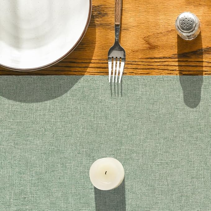 Artoid Mode Sage Green Table Runner, Seasonal Spring Summer Washable Kitchen - Image 2