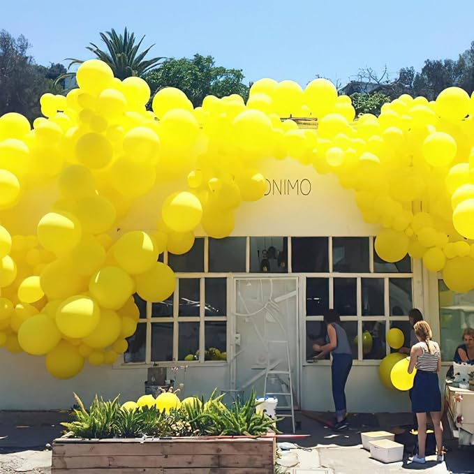 PartyWoo Yellow Balloons 50pcs Latex Helium Balloons 12 Inch | Birthday Baby - Image 6