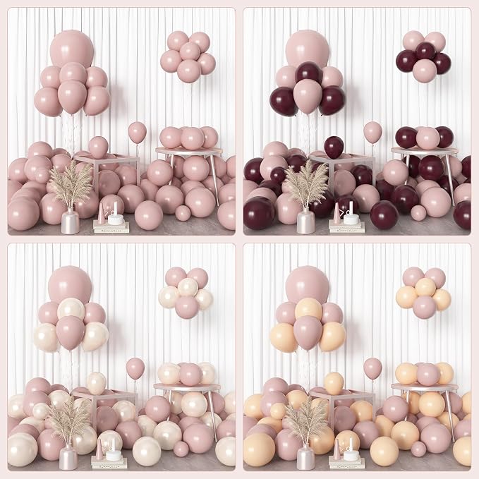Amandir 153pcs Dusty Pink Balloons Arch Garland Kit Different Sizes | 18 12 10 - Image 4