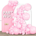 PartyWoo Baby Pink Balloons 155pcs Pastel Pale Light Pink Color | 18 12 10 5 by PartyWoo