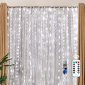 Brightown 300 LED White Fairy Curtain Lights, 9.8ft x 9.8ft String Lights | by Brightown