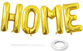 Gold HOME Balloons, 40 Inch HOME Letter Balloons Gold Home Balloon Banner by BBPOOL