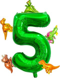 LilyZheng Large Dinosaur Balloon Number 5, 40 Inch Dark Green Foil Balloon by LILYZHENG