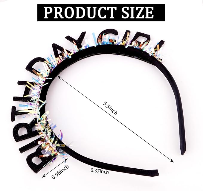 CIEHER Birthday Girl Headband Birthday Crown - Image 5