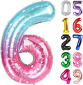Starry Sky Number 6 Balloon 40 Inch, 6th Birthday Decorations Men Women | Foil by IWERP