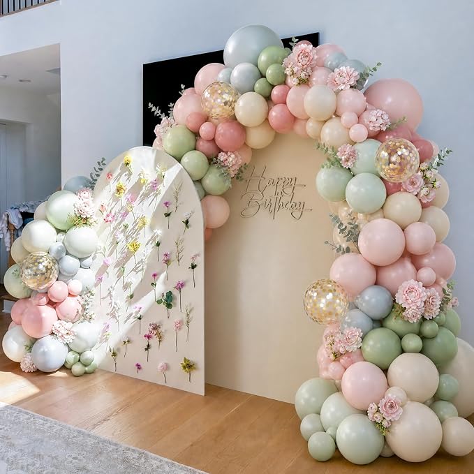 Pastel Balloon Arch Kit for Pastel Wildflower Party Decorations | Double - Image 6
