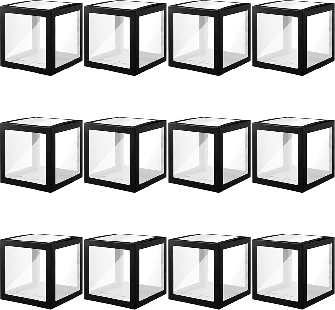 Thyle 12 Pcs Transparent Balloon Boxes Clear Balloon Boxes by Thyle