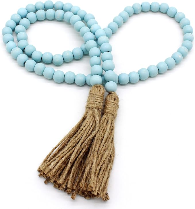 CVHOMEDECO. Wood Beads Garland by CVHOMEDECO