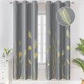 Grey Blackout Curtains for Bedroom 72 inch Long by ESTELARTEXTILER