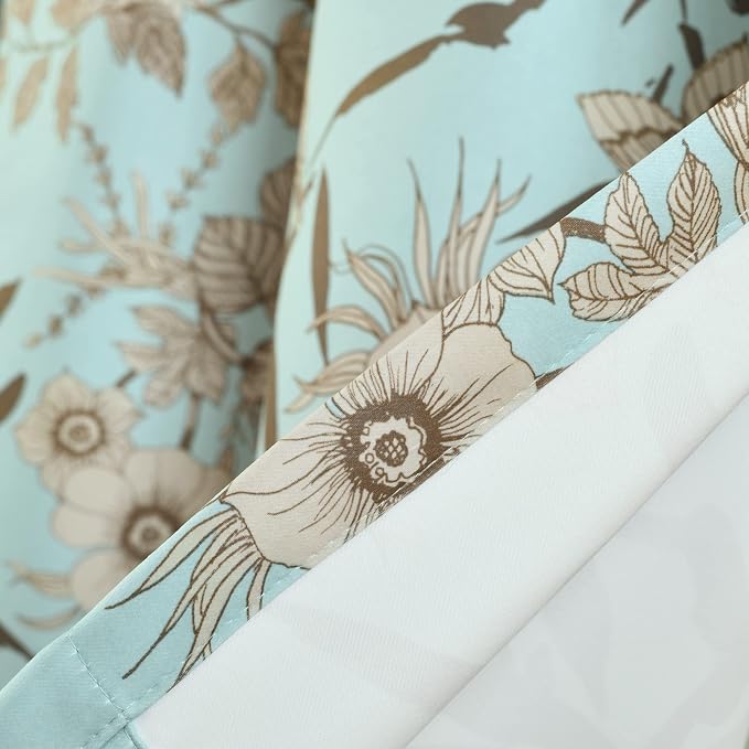 Lush Decor Botanical Garden Curtains Floral Bird Print Light Filtering Window - Image 4