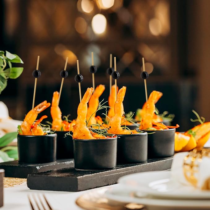 Minisland Black Pearl Bamboo Cocktail Picks, Fancy Appetizer Toothpicks | 4.7 - Image 4