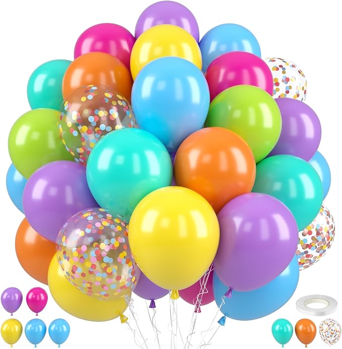 Rainbow Balloons, for Birthday Baby Shower Summer Topic Party Decorations by FEYG