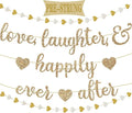 Love Laughter & Happily Ever After Banner Wedding Bridal Shower Decoration | by Vintend