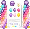 Pink Purple Blue Balloon Column Stand Kit Set of 2 by ZyloonDecoration