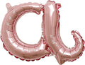 Rose Gold Script Letter "a" Shaped Foil Balloon by AmscanPartySupplies