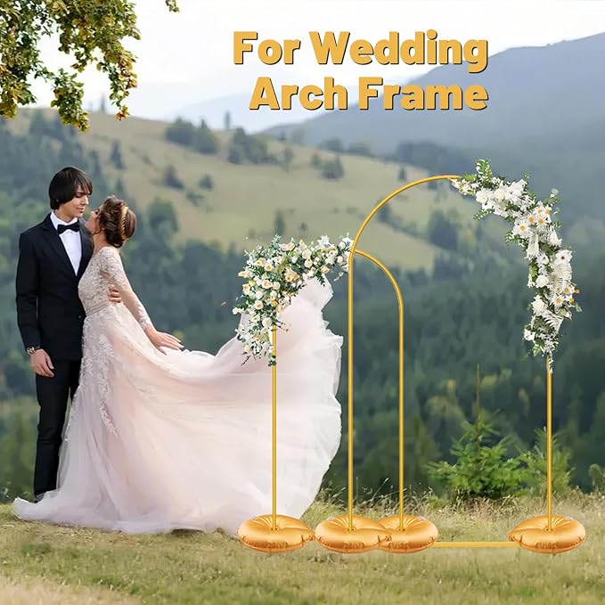 8 Pcs Golden Water Bags for Weight Upgraded Weights for Backdrop Stand | - Image 7