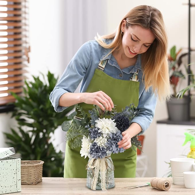 CEWOR Fake Flowers in Vase, Artificial Flowers Arrangement in Vase, Fake Floral - Image 6