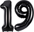 40 Inch Black 19 Balloons Giant Number 19 Balloons Black 19 Birthday Balloons by LHOAVWE
