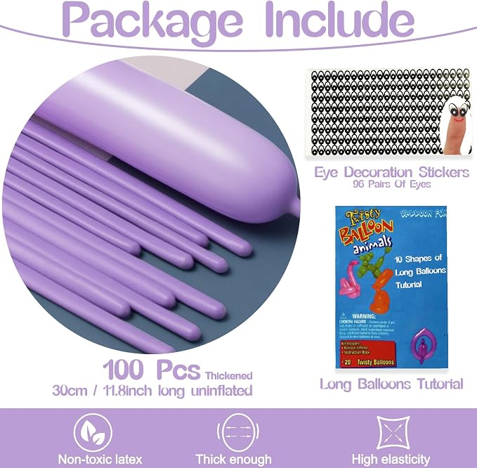260 Pastel Purple Balloons - Image 2